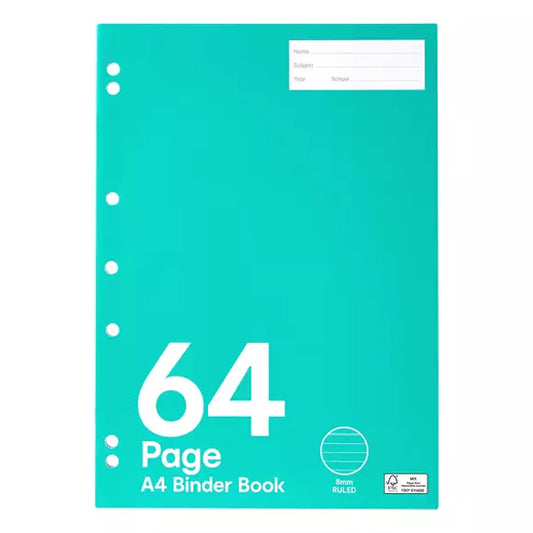Binder book A4 64 pages - $0.80 EA/ CTN QTY: 12