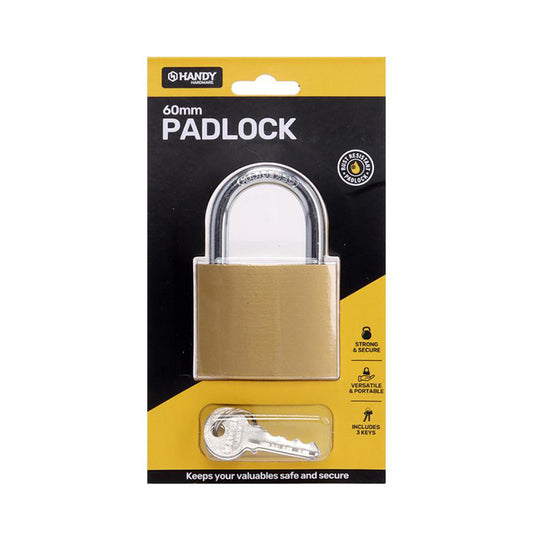 Padlock 60mm Includes 3 Keys - $3.50 EA / CTN QTY: 12
