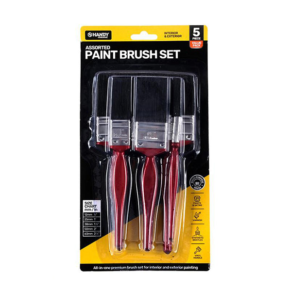 Paint Brush Set ASSTD Sizes 5PK - $1.99 EA / CTN QTY: 12