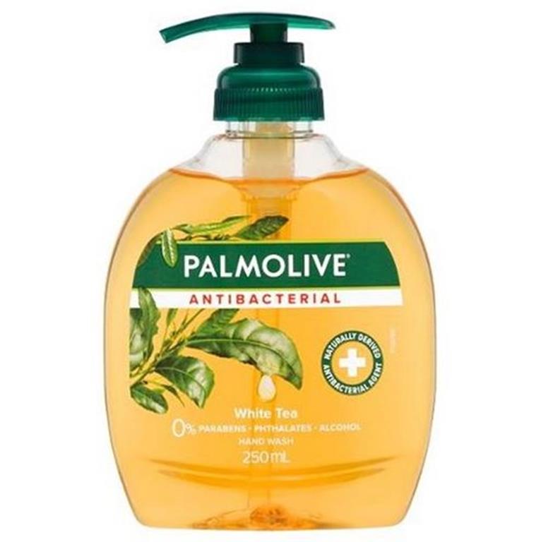 PALMOLIVE 250ML LIQUID HANDWASH PUMP ANTIBACTERIAL - WHITE TEA - $2.49 CTN 12