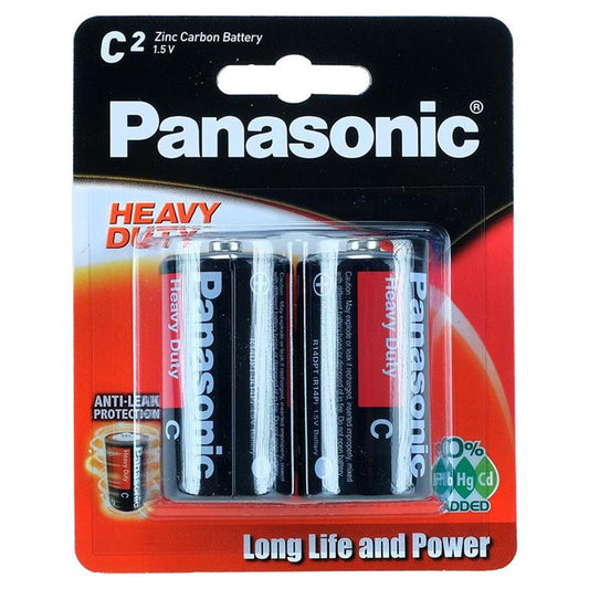 Battery Panasonic Heavy Duty Battery C 2pk - $1.99 EA / CTN QTY: 12