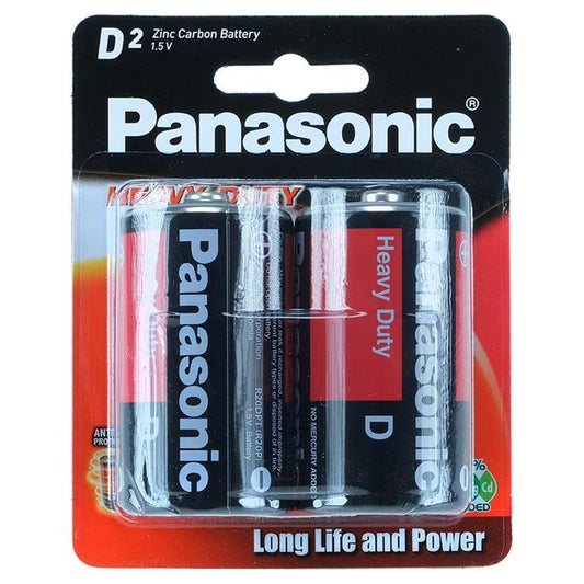 Battery Panasonic Heavy Duty Battery D 2pk - $2.25 EA / CTN QTY: 12