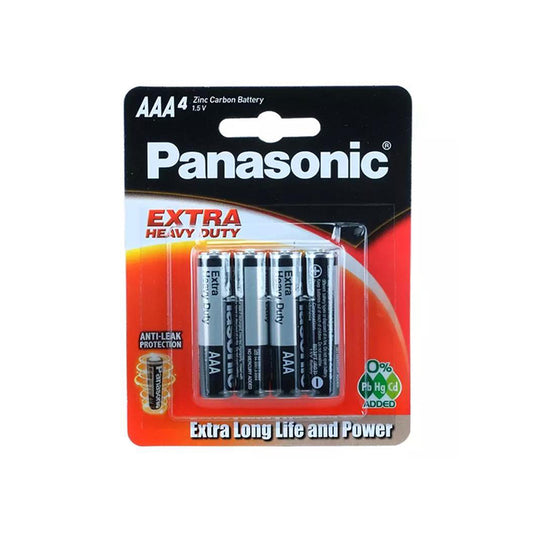 Battery Panasonic Extra Heavy Duty AAA 4pk  - $1.44 EA / CTN QTY: 12