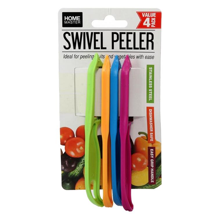 Peeler Swivel Fruit & Vegetables 4PK - $1.20 EA / CTN QTY: 12