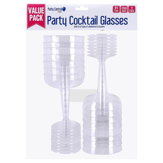 Drinkware Plastic Cocktail Glass 120ml 15pk - $4.30 EA / CTN QY: 12