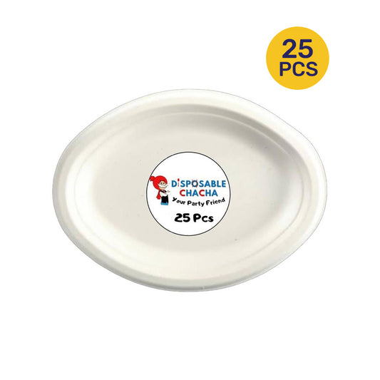 Disposable Chacha Extra Large Oval Plate (25PCS)  - $4.25 EA / CTN QTY: 16