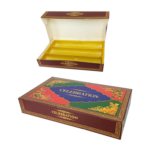 Premium Mithai (Sweet) Box Brown 1kg w/ Tray - $0.95 EA / CTN QTY: 300
