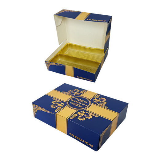 Premium Mithai (Sweet) Box Blue 500gr w/ Tray - $0.80 EA / CTN QTY: 300