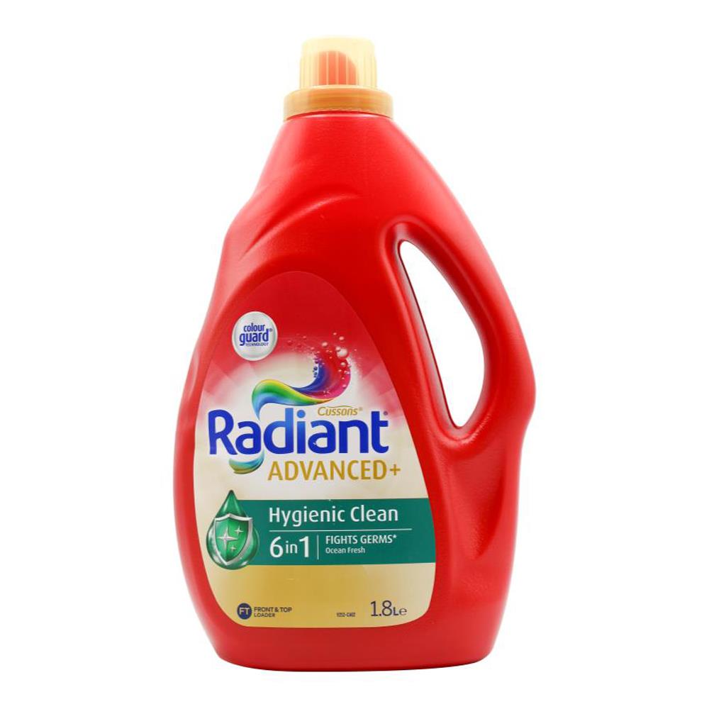 RADIANT 1.8L ADVANCED FRONT AND TOP LOADER HYGIENIC CLEAN - $6.99 CTN 4