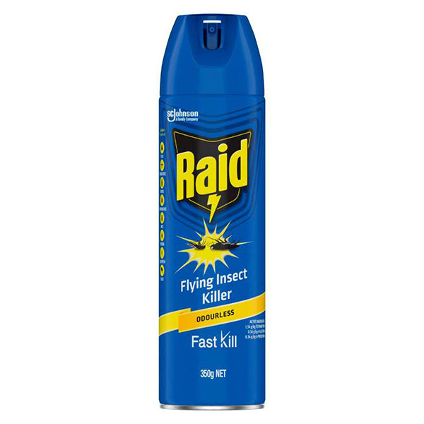 Raid Flying Insect Killer 350g - $4.99 EA / CTN QTY: 6
