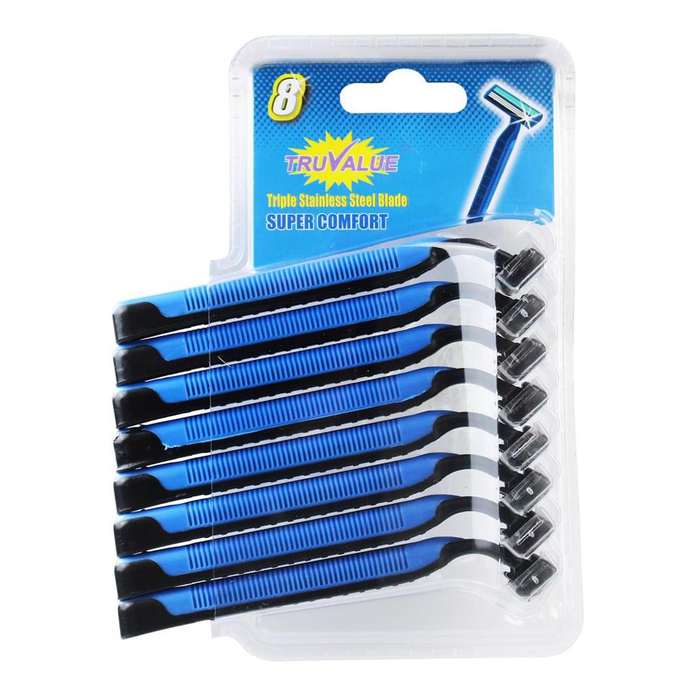 Disposable Razors Triple Blade for Men 8PK - $1.99 EA / CTN QTY: 12