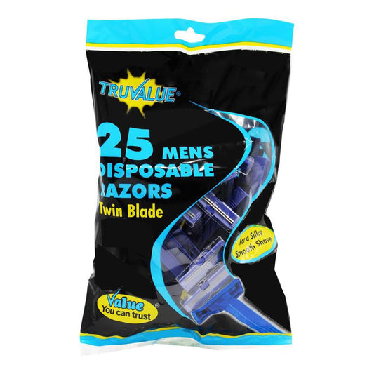Razors Twin Blade Mens 25PK - $2.60 EA / CTN QTY: 12