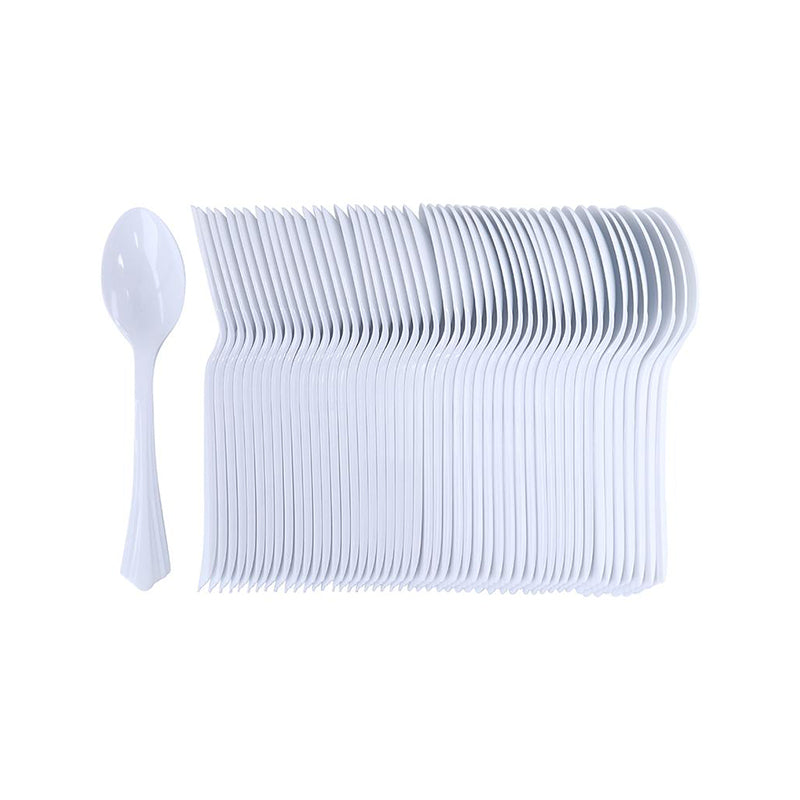 Reusable White Spoons 48pk - $3.49 EA / CTN QTY: 24