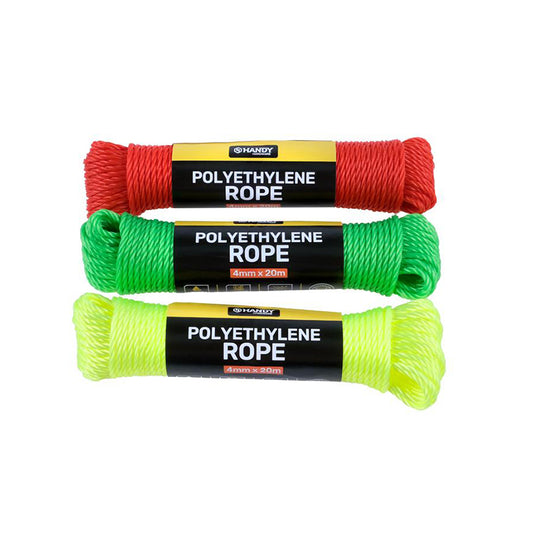 Polyethylene Traditional Rope ASSTD COL - $2.99 EA / CTN QTY: 12