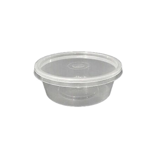 ROUND CONTAINER 8oz 50PCS + 50PCS LIDS - $3.50 CTN 20