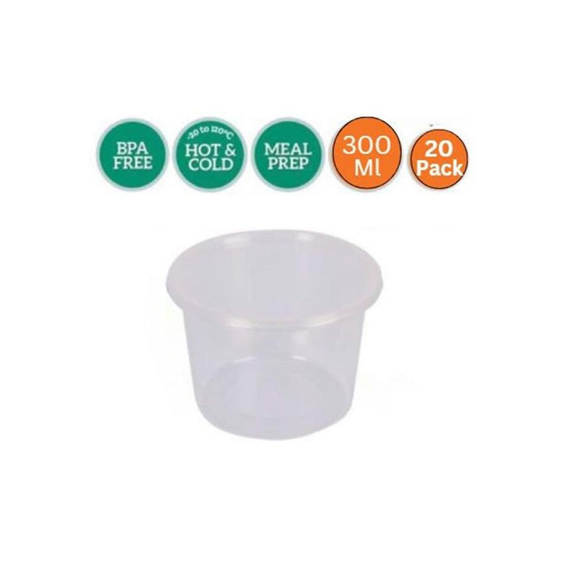 PARTY JI 300ML RETAIL CONTAINER ROUND - 20PCS - $3.99 CTN 10