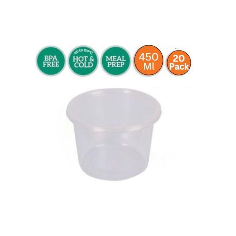 PARTY JI 450ML RETAIL CONTAINER ROUND - 20PCS - $3.99 CTN 10