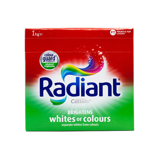 Radiant Laundry Powder Brightens Whites or Col 1Kg - $4.70 EA / CTN QTY: 8