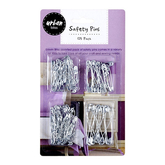 Pins Safety ASSTD Sizes 125PK - $1.50 EA / CTN QTY: 12