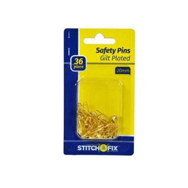 Safety Pins Gilt Plated 36PK - $0.69 EA / CTN QTY: 12