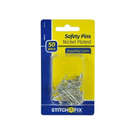 Safety Pins Nickel Plated 50 PK - $0.69 EA / CTN QTY: 12