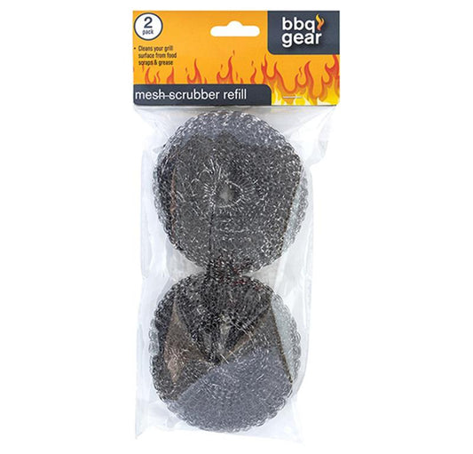 BBQ SCOURER ROUND STEEL WIRE 2PK - $2.00 CTN 6