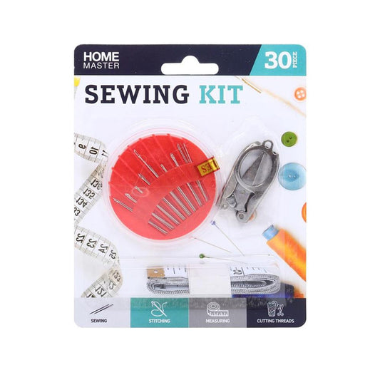 Sewing Kit with 30 ASSTD Sewing Needles & 1.5m Tailor - $1.50 EA / CTN QTY: 12