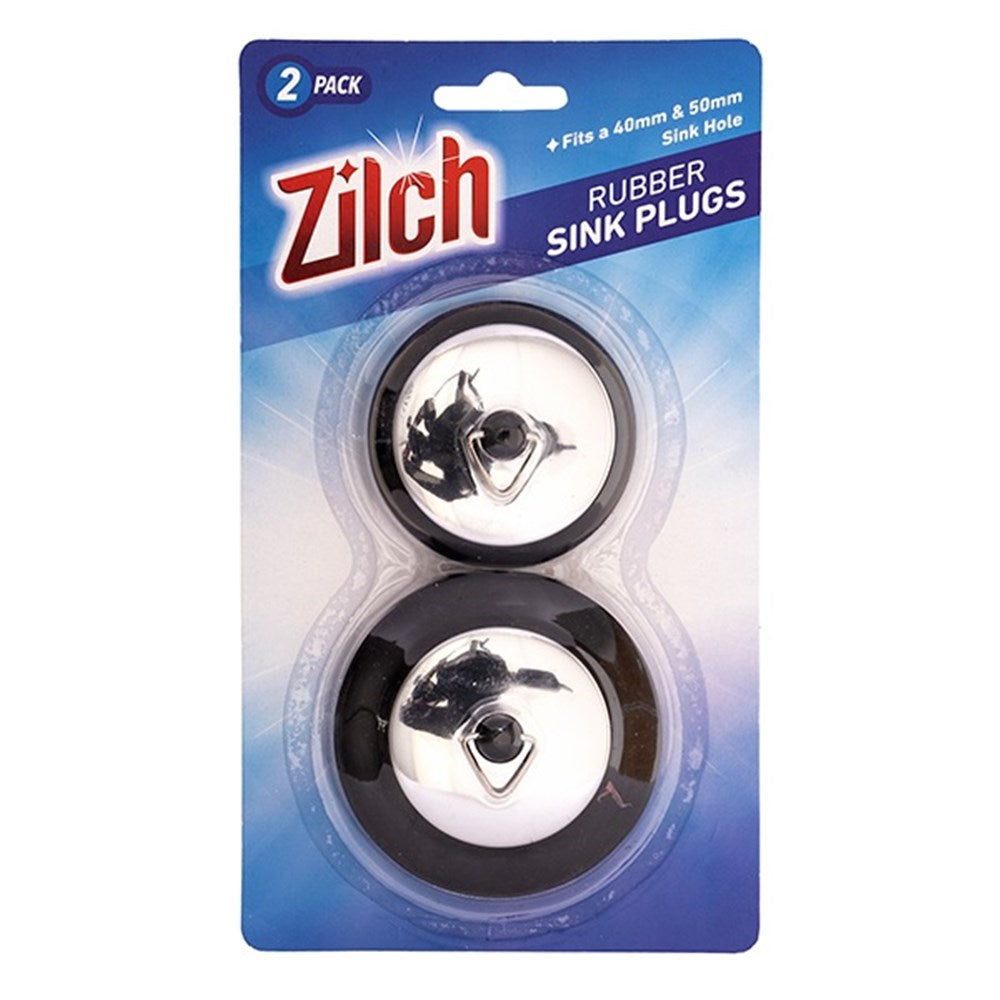 Sink and Bath Plug 2pk 40mm and 50mm - $1.99 EA / CTN QTY: 6