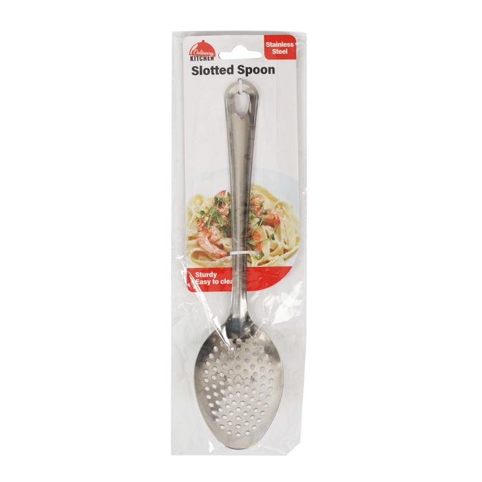 Slot Spoon S Steel 27cm - $1.65 EA / CTN QTY: 12