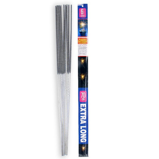 Sparklers 70cm 6PK - $2.90 EA / CTN QTY: 72