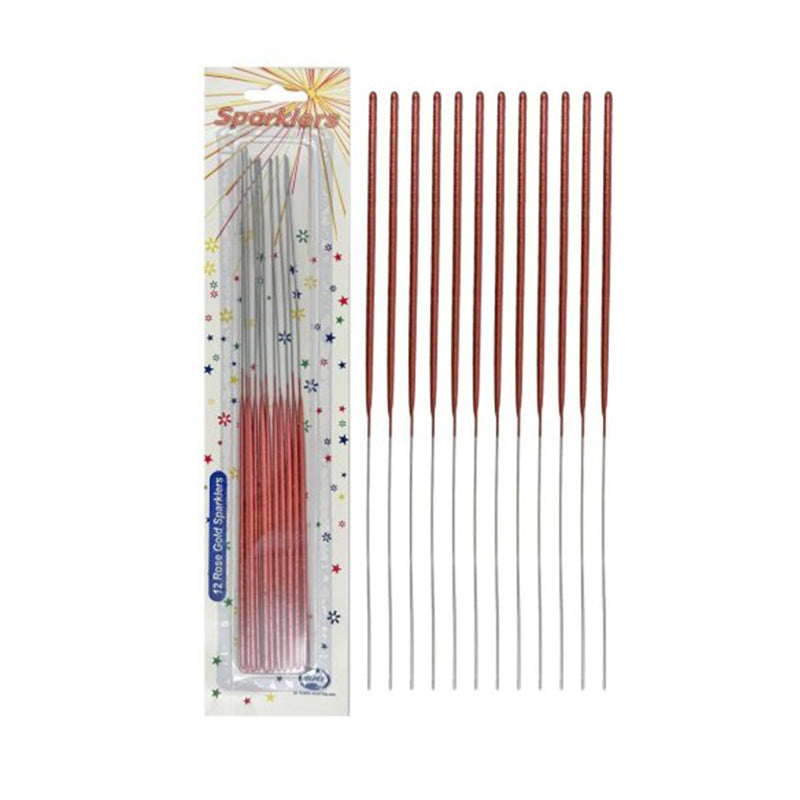 Sparklers 25cm Rose Gold 12PK - $1.48 EA / CTN QTY: 72