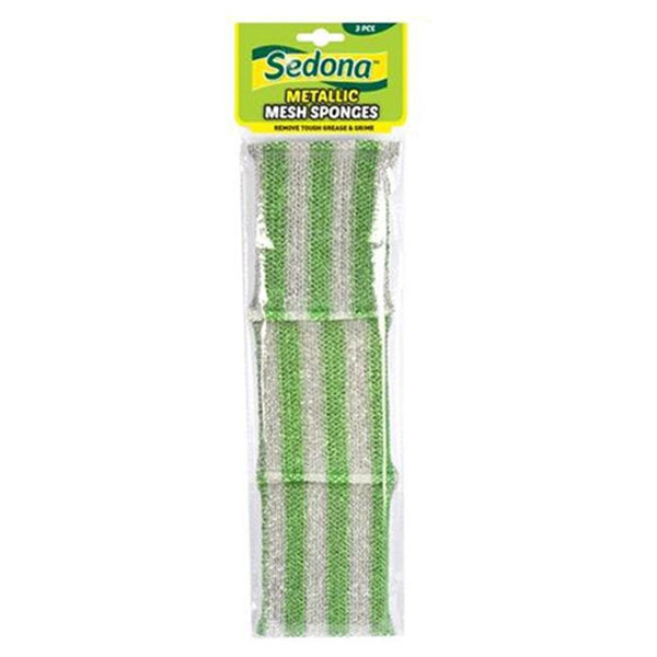 METALLIC MESH SPONGES 3PCE - $1.65 CTN 6