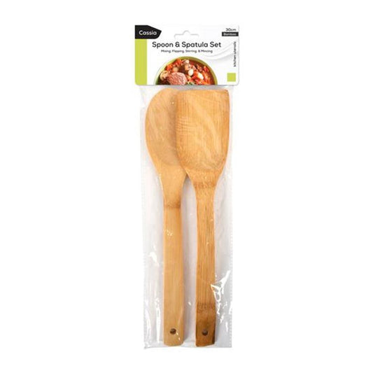 Bamboo Spoon & Spatula Set 31cm - $2.05 EA / CTN QTY: 12