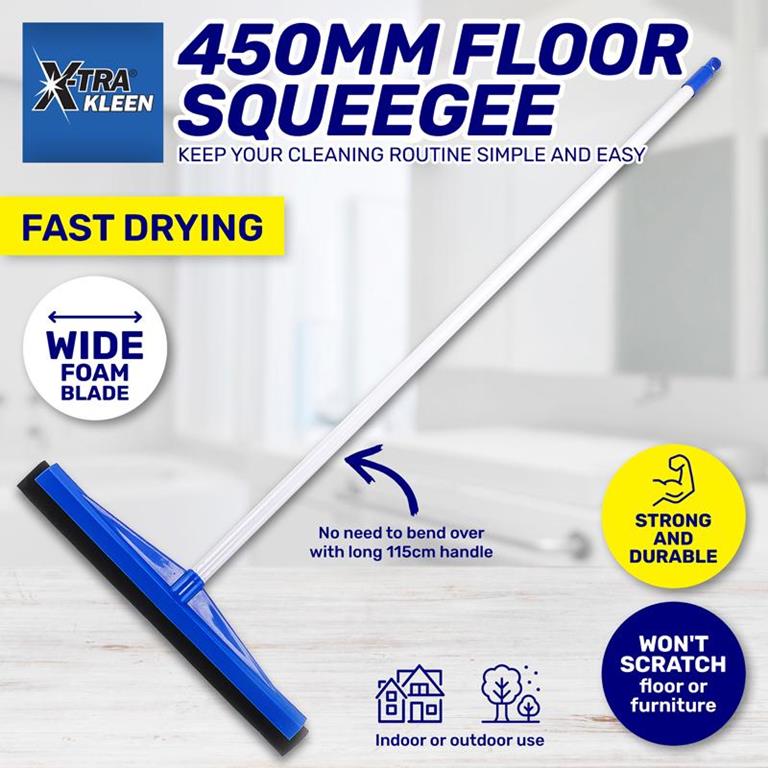 SQUEEGEE FLOOR 117CM BLUE - $4.50 CTN 12