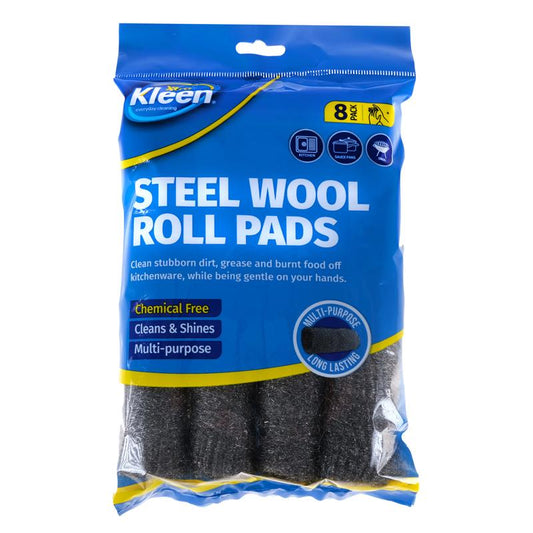 Steel Wool Rolls 8pk - $1.50 EA / CTN QTY: 12