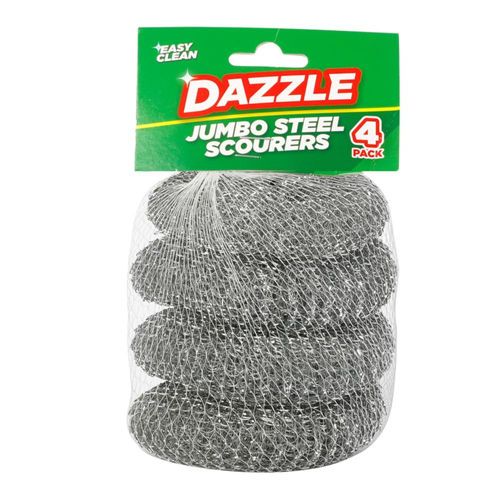 Jumbo Steel Scourer 4pk - $1.20 EA / CTN QTY: 12