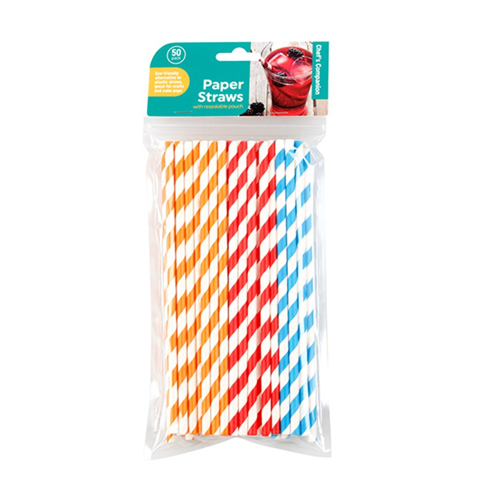 STRAWS PAPER DIA 0.5X9.5CM 3 ASST COLS - $1.50 CTN 12