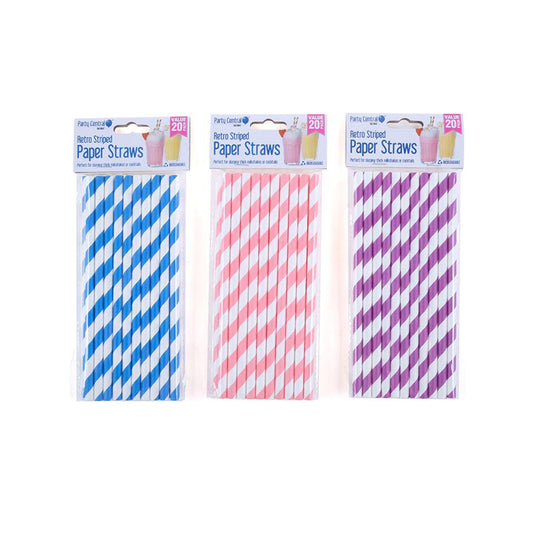 Eco Friendly Milkshake Paper Straw 20PK - $1.20 EA / CTN QTY: 12