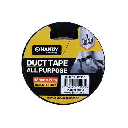 Tape Duct Tape Black 48mm x 18m - $1.50 EA / CTN QTY: 12