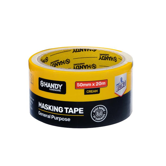 TAPE MASKING TAPE WHITE 50MM X 20M - $1.65 CTN 6