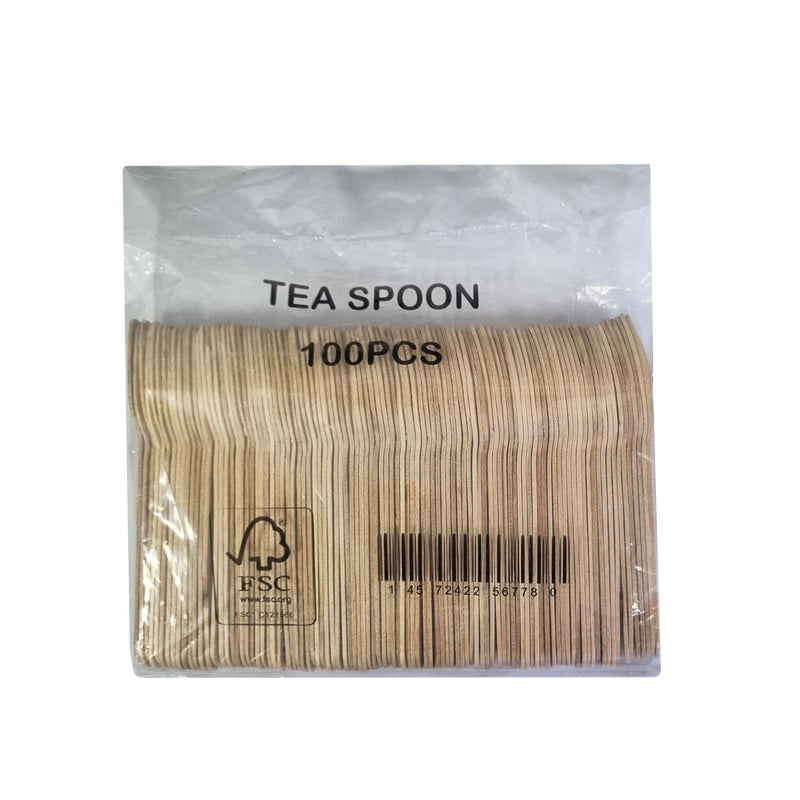 WOODEN TEA SPOON (100PCS) - $1.99 CTN 10