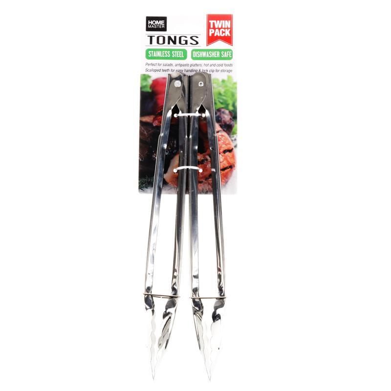 Stainless Steel Tongs 28.5cm 2PK - $1.95 EA / CTN QTY: 12