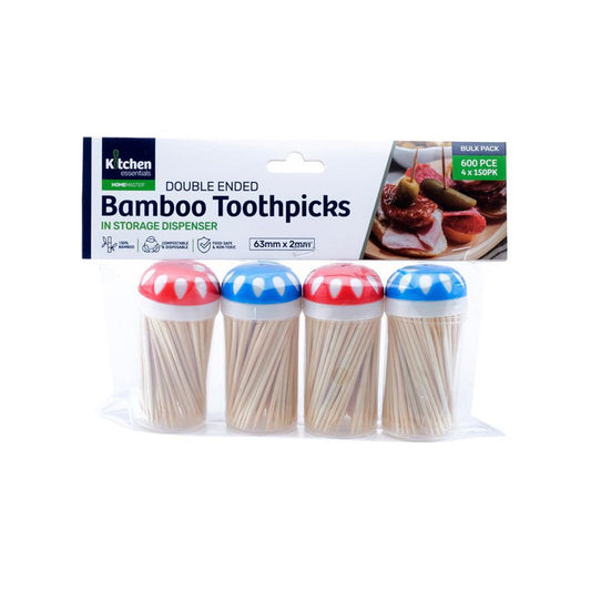 Bamboo Toothpicks 150PCS 4PK - $1.99 EA / CTN QTY: 12