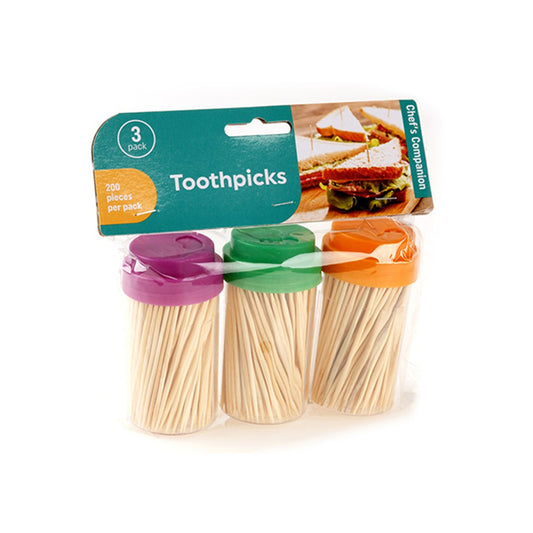 Picks Toothpick w/ Plastic Holder 200pcs 3PK - $1.50 EA / CTN QTY: 12