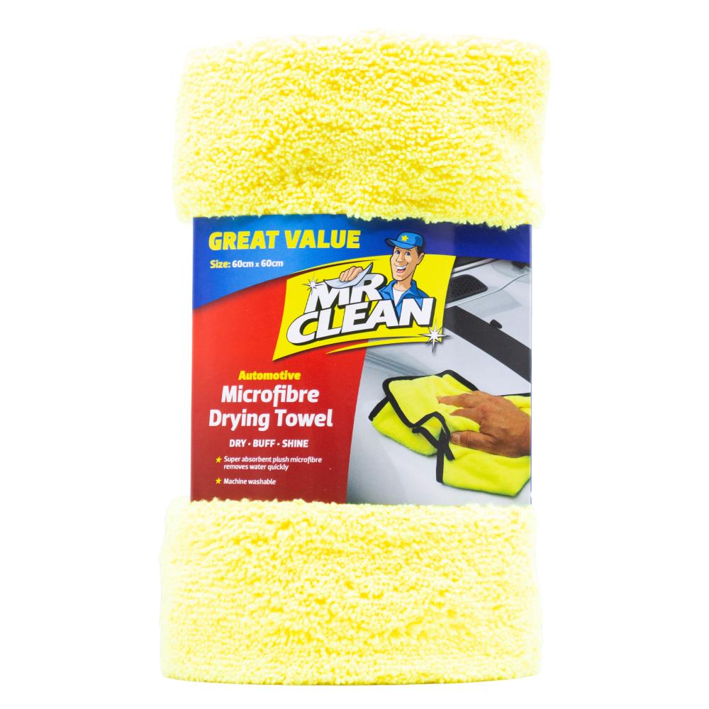 Mr Clean Microfibre Drying Towel 60x60cm - $1.50 EA / CTN QTY: 12