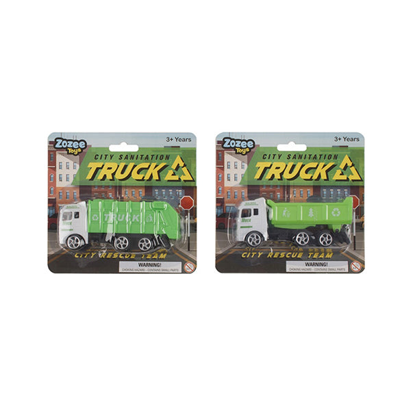 Toys Truck Sanitation Green 2 Asstd Design - $1.47 EA / CTN QTY: 12