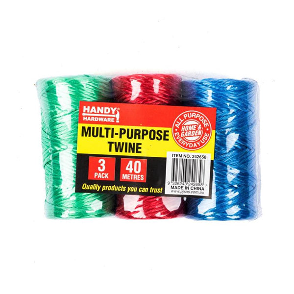 Multi-Purpose Twine 40m 3pk - $1.50 EA / CTN QTY: 12