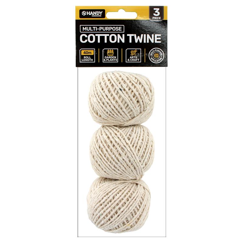 Cotton Twine 40m Length 3pk - $1.55 EA / CTN QTY: 12