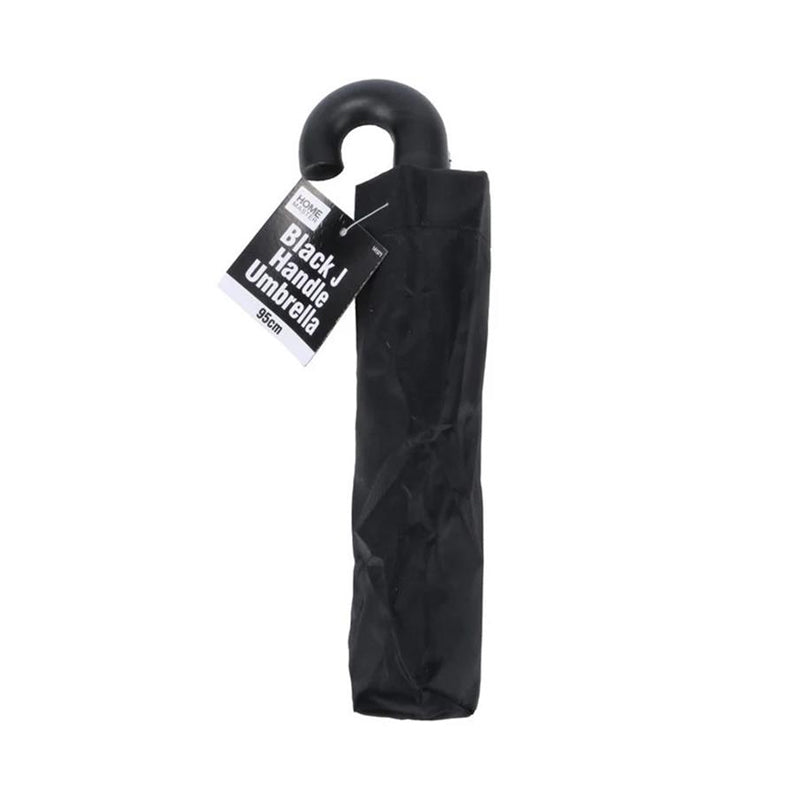 Umbrella J Handle Black 95CM - $3.80 EA / CTN QTY: 12