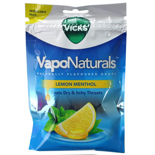 Vicks 70g Vaponaturals Coats Dry & Itchy Throats Lemon - $2.25 EA / CTN QTY:10